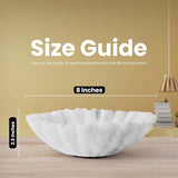 Size guide for marble ruffle bowl in 8 inches